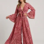Boho Set Παντελόνα Κόκκινο